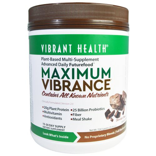 Vibrant Health, Maximum Vibrance, Version 2.0, Chocolate Chunk, 1.6 lbs (724.5 g) Review