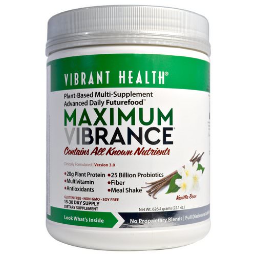 Vibrant Health, Maximum Vibrance, Version 3.0, Vanilla Bean, 1.4 lbs (626.4 g) Review