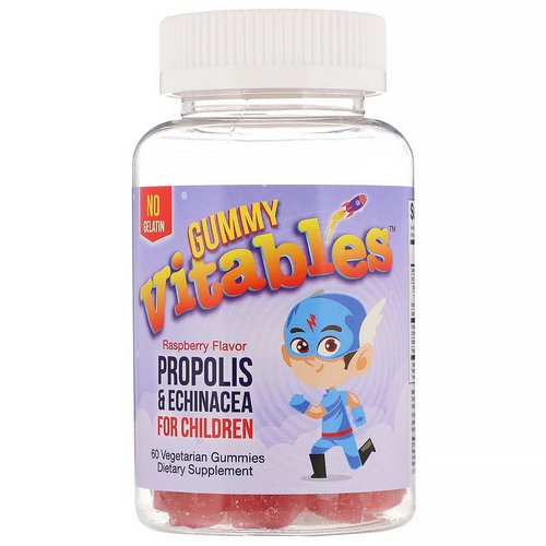 Vitables, Gummy Propolis & Echinacea for Children, No Gelatin, Raspberry Flavor, 60 Vegetarian Gummies Review