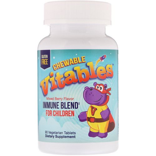 Vitables, Immune Blend Chewables for Children, Mixed Berry, 90 Vegetarian Tablets Review