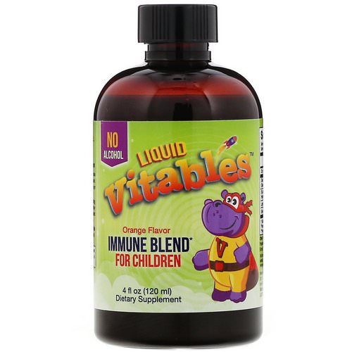 Vitables, Liquid Immune Blend for Children, No Alcohol, Orange Flavor, 4 fl oz (120 ml) Review