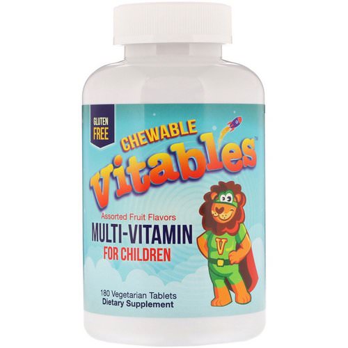 Vitables, Multi-Vitamin for Children, Assorted Fruit Flavors, 180 Vegetarian Tablets Review