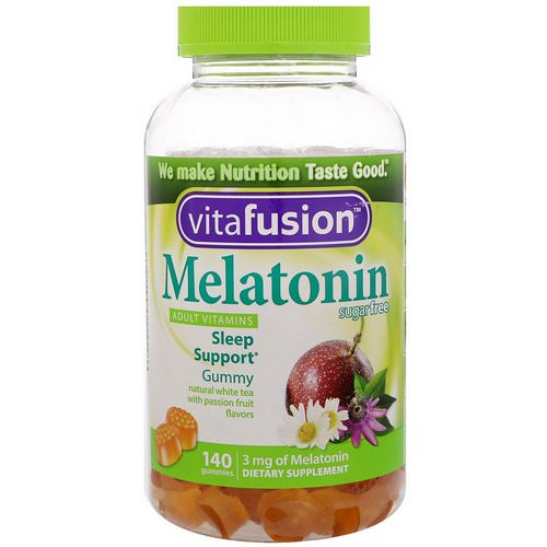 VitaFusion, Melatonin Adult Vitamins, Sleep Support, Natural White Tea with Passion Fruit Flavors, 140 Gummies Review