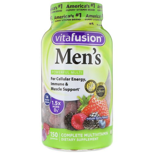 VitaFusion, Men's Complete Multivitamin, Natural Berry Flavors, 150 Gummies Review