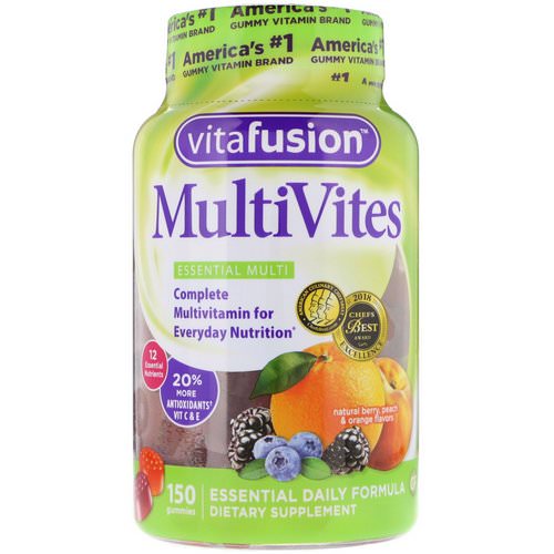 VitaFusion, MultiVites, Essential Multi, Natural Berry, Peach & Orange Flavor, 150 Gummies Review