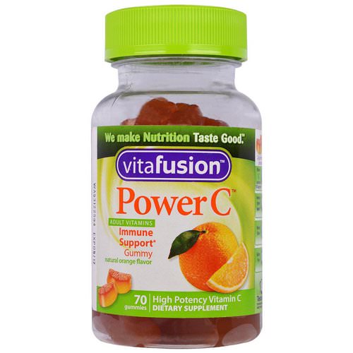 VitaFusion, Power C, High Potency Vitamin C, Natural Orange Flavor, 70 Gummies Review