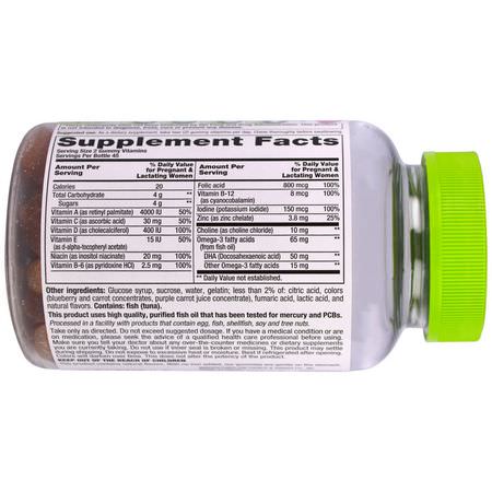 Prenatal Multivitaminer, Kvinnors Hälsa, Kosttillskott: VitaFusion, PreNatal, DHA, Folic Acid & Multivitamin, 90 Gummies