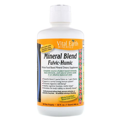 Vital Earth Minerals, Mineral Blend Fulvic-Humic, 32 fl oz (946 ml) Review