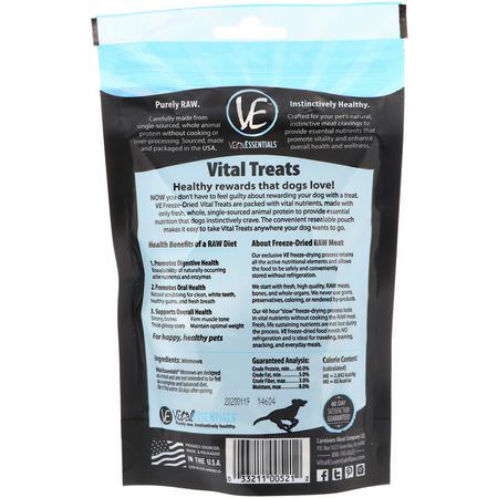 Husdjur Behandlar, Husdjur: Vital Essentials, Freeze-Dried Treats For Dogs, Minnows, 1.0 oz (28.3 g)
