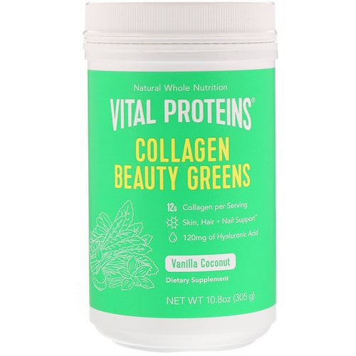 Vital Proteins, Collagen Beauty Greens, Vanilla Coconut, 10.8 oz (305 g) Review