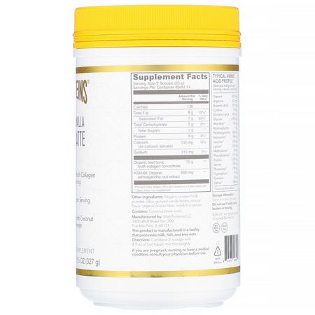 Kollagentillskott, Fog, Ben, Kosttillskott: Vital Proteins, Collagen Latte, Madagascar Vanilla, 11.5 oz (327 g)