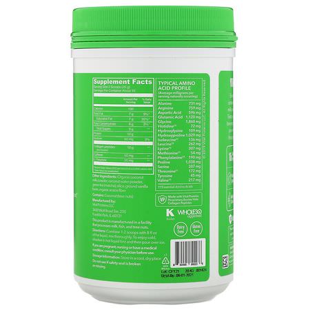 Kollagentillskott, Fog, Ben, Kosttillskott: Vital Proteins, Matcha Collagen Latte, Vanilla, 9.3 oz (265 g)