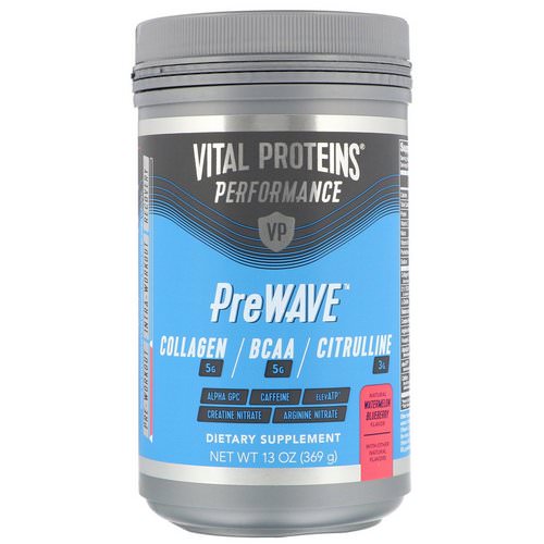 Vital Proteins, Performance, PreWave, Natural Watermelon Blueberry, 13 oz (369 g) Review