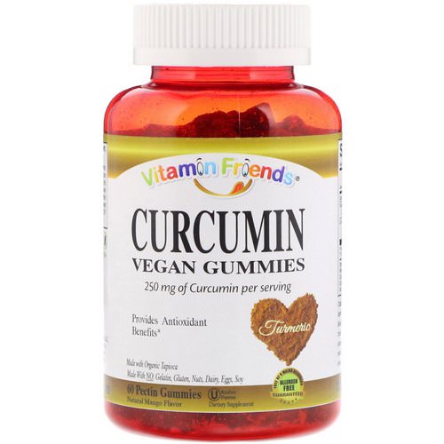 Vitamin Friends, Curcumin, Vegan Gummies, Natural Mango Flavor, 60 Pectin Gummies Review