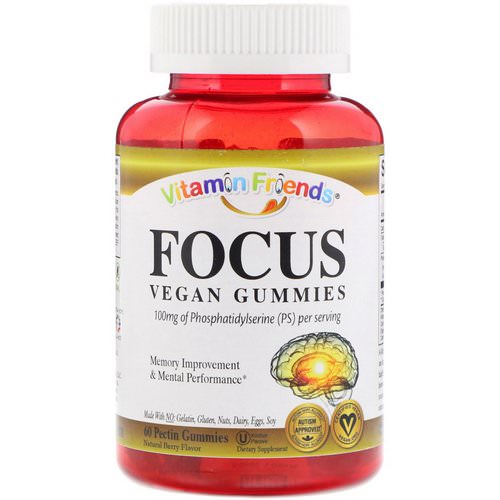 Vitamin Friends, Focus, Vegan Gummies, Natural Berry Flavor, 60 Pectin Gummies Review