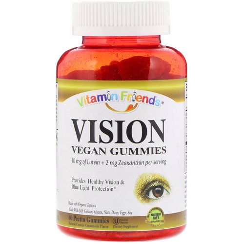 Vitamin Friends, Vision, Vegan Gummies, Natural Orange Creamsicle Flavor, 60 Pectin Gummies Review