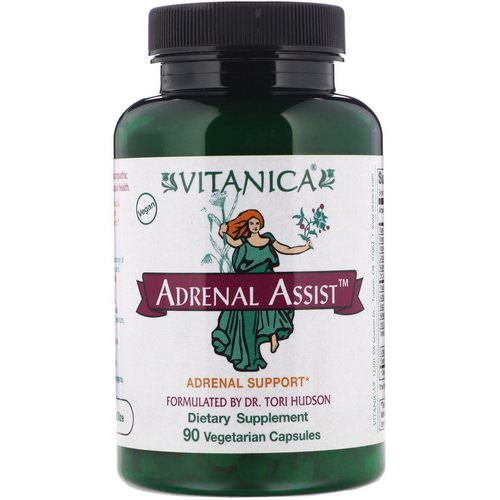 Vitanica, Adrenal Assist, Adrenal Support, 90 Vegetarian Capsules Review