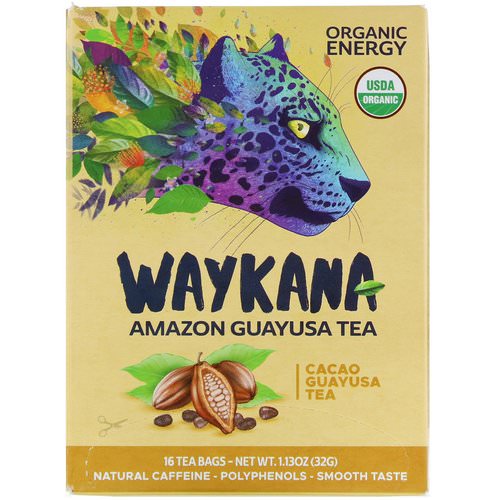 Waykana, Amazon Guayusa Tea, Cacao Guayusa, 16 Tea Bags, 1.13 oz (32 g) Review