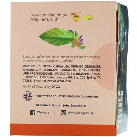 Örtte: Waykana, Amazon Guayusa Tea, Chai Guayusa, 16 Tea Bags, 1.13 oz (32 g)