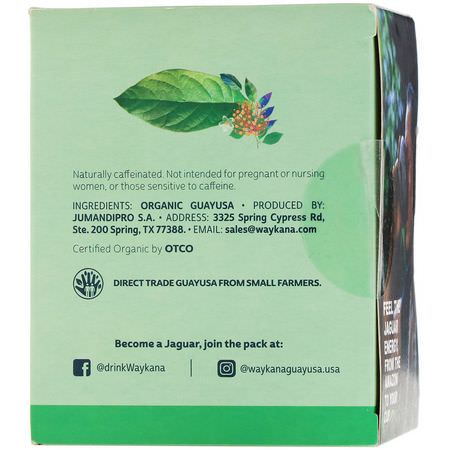 Örtte: Waykana, Amazon Guayusa Tea, Original, 16 Tea Bags, 1.13 oz (32 g)