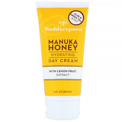Wedderspoon, Manuka Honey, Hydrating Day Cream with Lemon Fruit Extract, Aloe & Green Tea Scent, 6 fl oz (180 ml) Review
