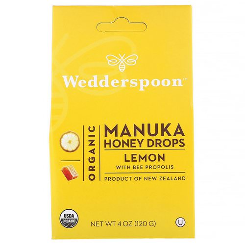 Wedderspoon, Organic Manuka Honey Drops, Lemon With Bee Propolis, 4 oz (120 g) Review