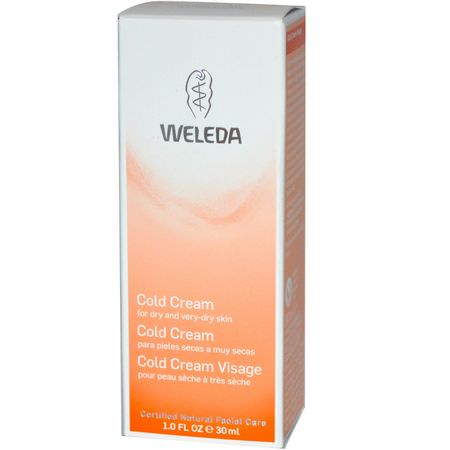 Krämer, Ansiktsfuktare, Skönhet: Weleda, Cold Cream, For Dry and Very-Dry Skin, 1 fl oz (30 ml)