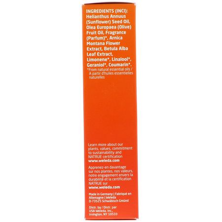 Arnica Topicals, Arnica Montana, Homeopati, Örter: Weleda, Muscle Massage Oil, Arnica Extracts, 3.4 fl oz (100 ml)