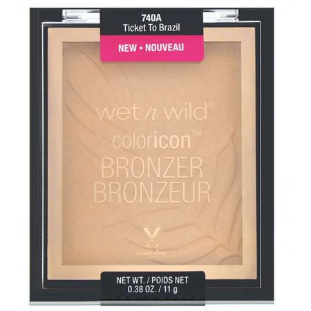 Bronzer, Face, Makeup: Wet n Wild, Color Icon Bronzer, Ticket to Brazil, 0.38 oz (11 g)