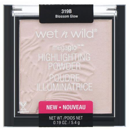 Markör, Ansikte, Smink: Wet n Wild, MegaGlo Highlighting Powder, Blossom Glow, 0.19 oz (5.4 g)