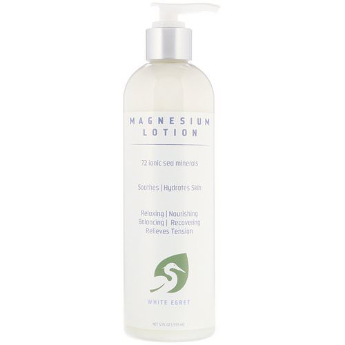 White Egret Personal Care, Magnesium Lotion, 12 fl oz (355 ml) Review