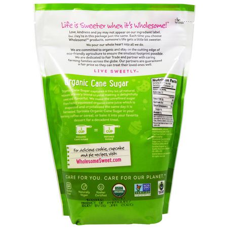 Socker, Sötningsmedel, Honung: Wholesome, Organic Cane Sugar, 32 oz (907 g)