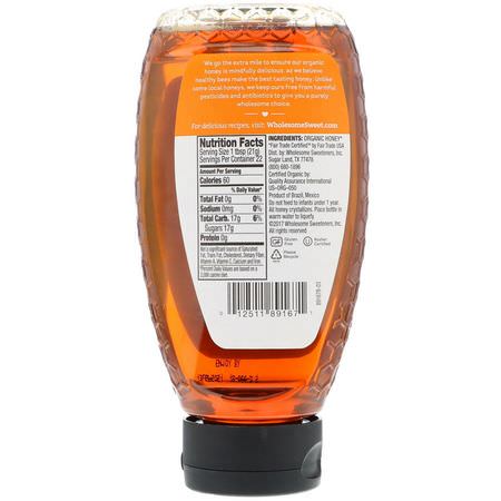 Sötningsmedel, Honung: Wholesome, Organic Honey, 16 oz (454 g)