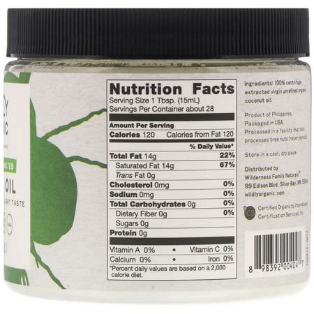Kokosolja, Kokosnöttillskott: Wildly Organic, Centrifuge Extracted Coconut Oil, 14 fl oz (414 ml)