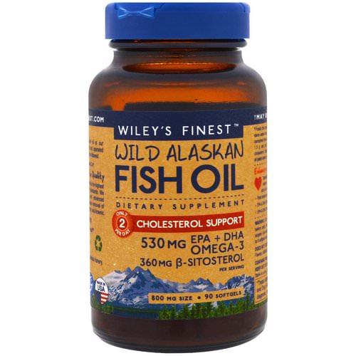 Wiley's Finest, Wild Alaskan Fish Oil, Cholesterol Support, 90 Softgels Review