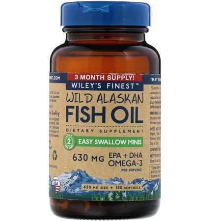 Wiley's Finest Omega-3 Fish Oil - Omega-3 Fiskolja, Omegas Epa Dha, Fiskolja, Kosttillskott