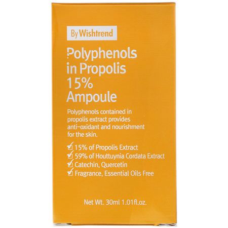 Serum, K-Skönhetsbehandlingar, K-Skönhetsbehandlingar: Wishtrend, Polyphenols in Propolis 15% Ampoule, 1.01 fl oz (30 ml)