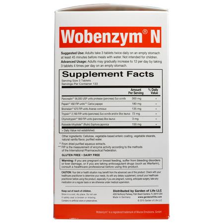 Fog, Ben, Kosttillskott: Wobenzym N, Joint Health, 400 Enteric-Coated Tablets