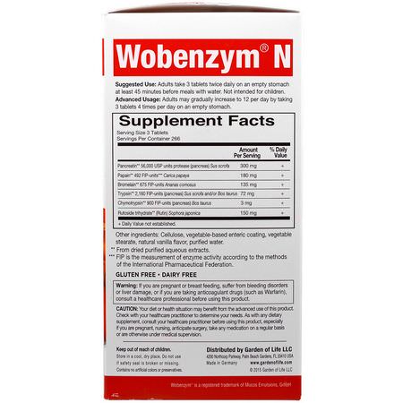 Fog, Ben, Kosttillskott: Wobenzym N, Joint Health, 800 Enteric-Coated Tablets