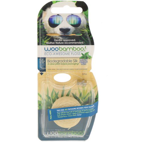 Woobamboo, Eco-Awesome Floss, Biodegradable Silk, Natural Mint, 37 m Review
