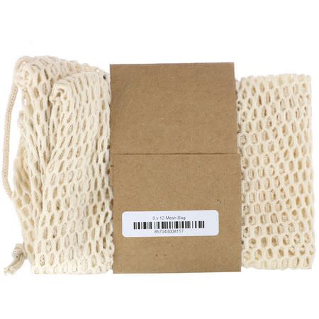 Shoppingväskor, Hushållsartiklar, Hem: Wowe, Certified Organic Cotton Mesh Bag, 1 Bag, 8 in x 12 in