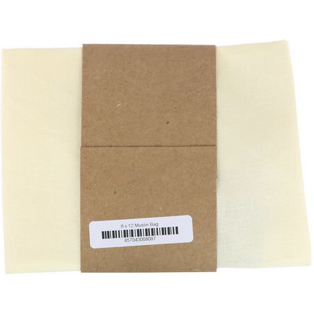 Shoppingväskor, Hushållsmaterial, Hem: Wowe, Certified Organic Cotton Muslin Bag, 1 Bag, 8 in x 12 in