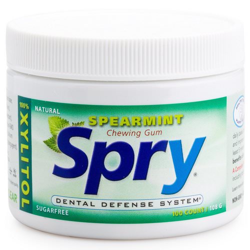Xlear, Spry, Chewing Gum, Spearmint, Sugar Free, 100 Count (108 g) Review