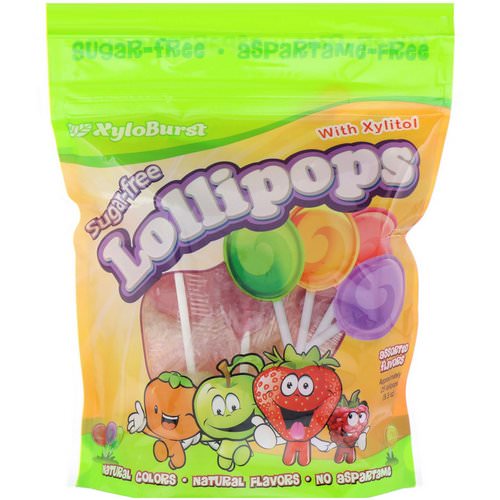 Xyloburst, Sugar-Free Lollipops with Xylitol, Assorted Flavors, Approximately 25 Lollipops (9.3 oz) Review
