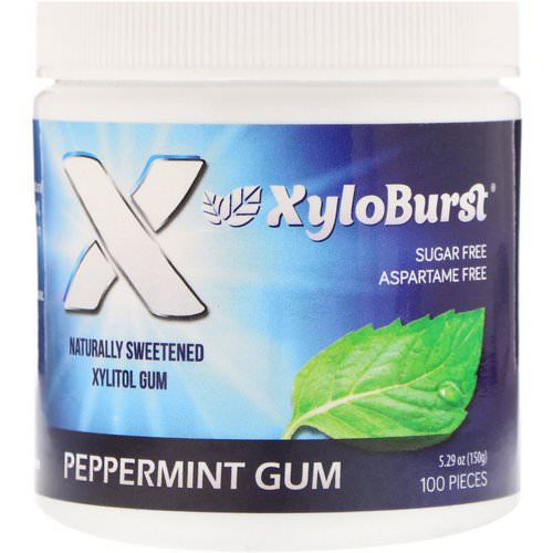 Xyloburst, Xylitol Chewing Gum, Peppermint, 5.29 oz (150 g), 100 Pieces Review