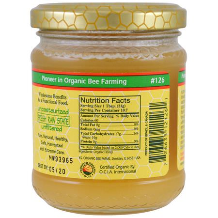 Sötningsmedel, Honung: Y.S. Eco Bee Farms, 100% Certified Organic Raw Honey, 8.0 oz (226 g)