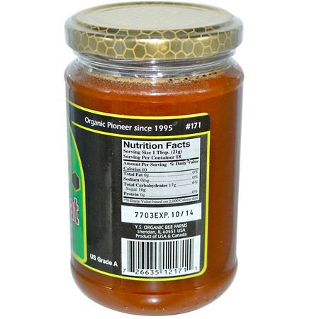 Sötningsmedel, Honung: Y.S. Eco Bee Farms, Buckwheat Pure Raw Honey, 13.5 oz (383 g)