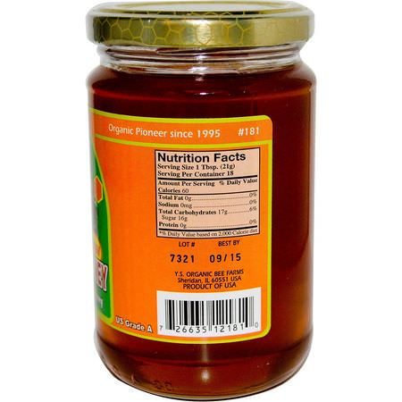 Sötningsmedel, Honung: Y.S. Eco Bee Farms, Orange Honey, 13.5 oz (383 g)