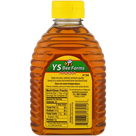 Sötningsmedel, Honung: Y.S. Eco Bee Farms, Pure Premium Clover Honey, 16 oz (454 g)