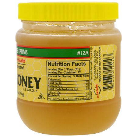 Sötningsmedel, Honung: Y.S. Eco Bee Farms, Raw Honey, 14.0 oz (396 g)